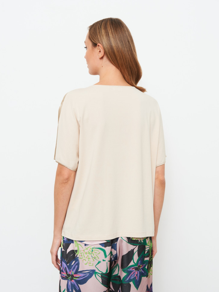 Футболка из комбинированной ткани