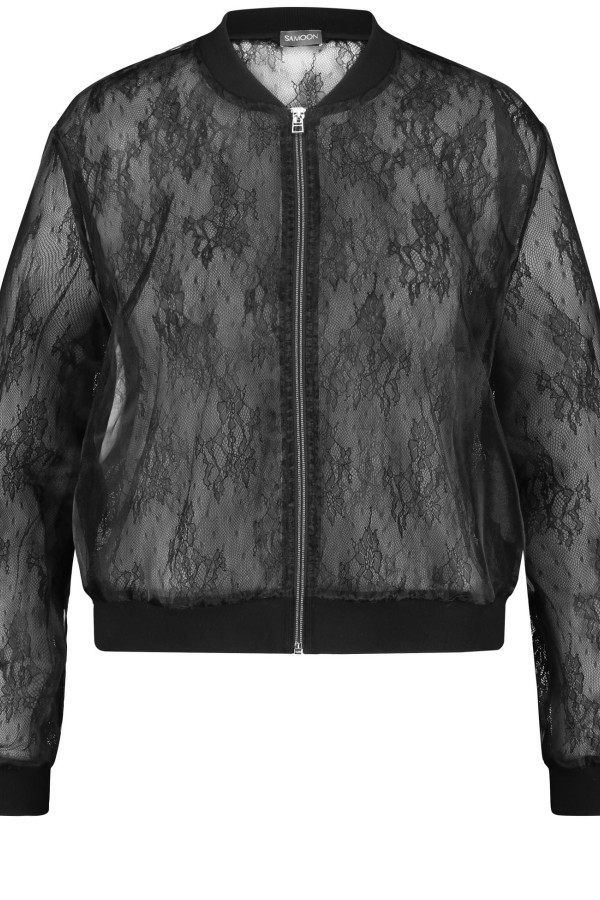 Бомбер из прозрачной ткани