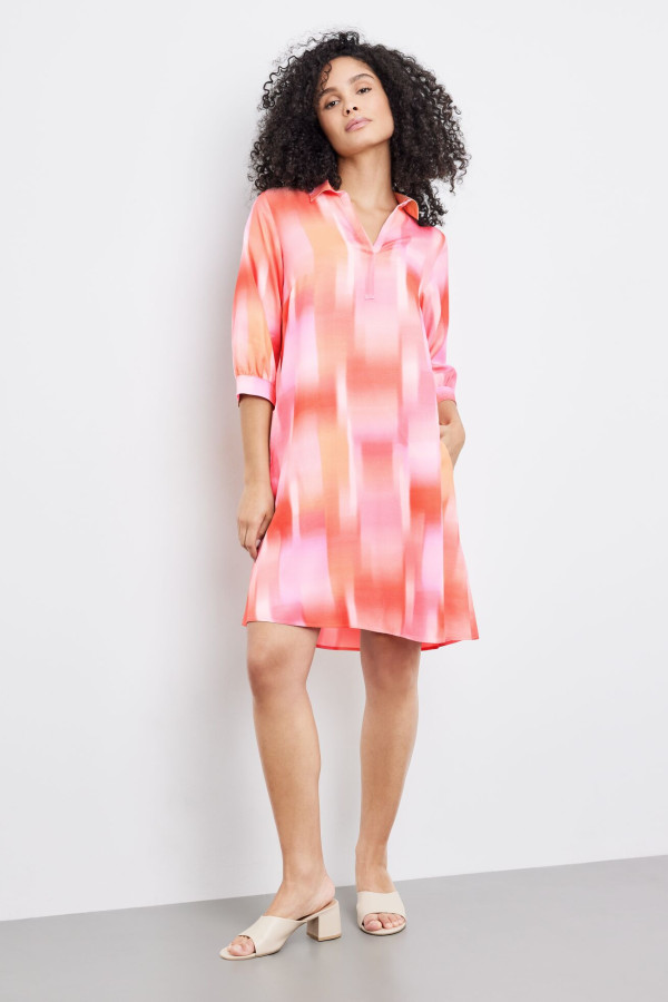 Платье с акварельным принтом