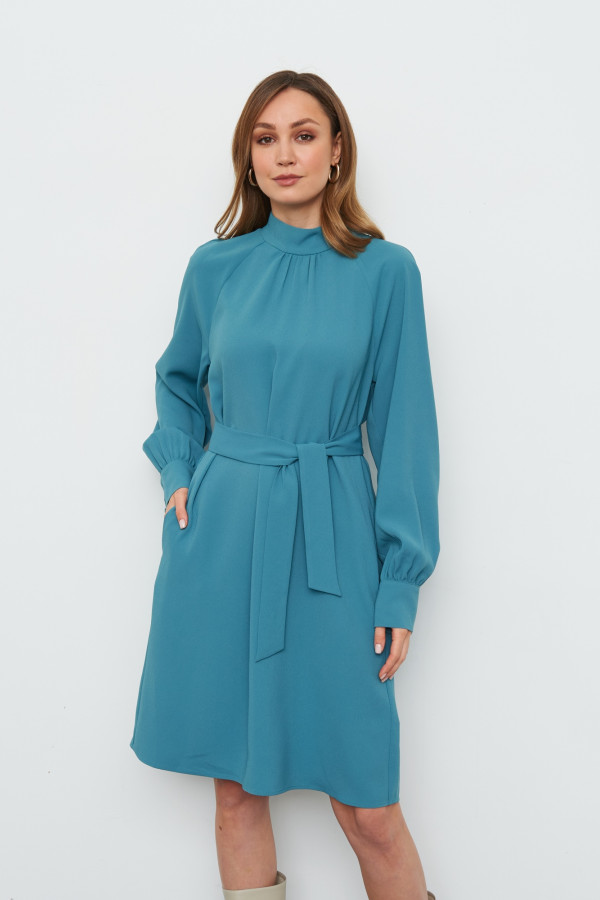 Платье миди из костюмной ткани