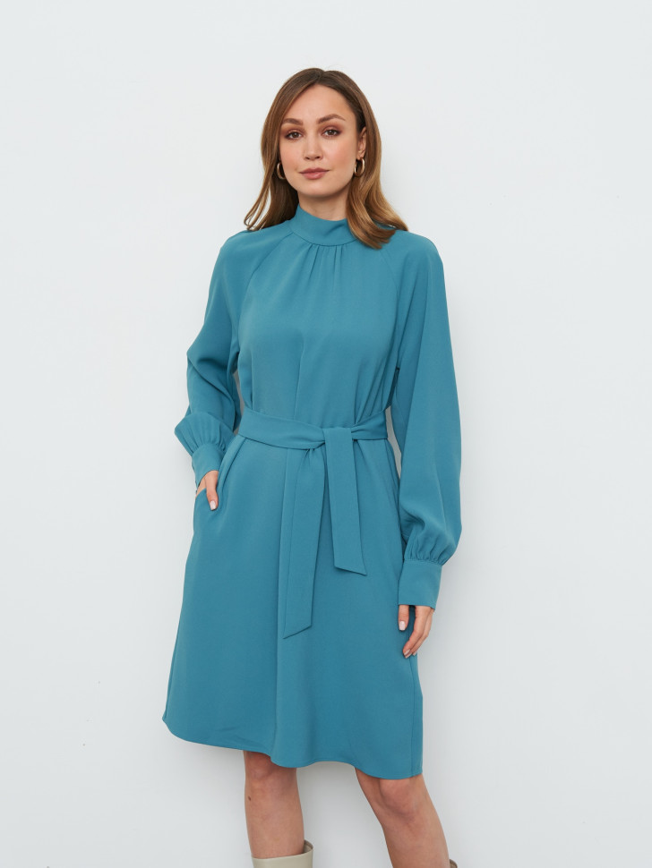 Платье миди из костюмной ткани