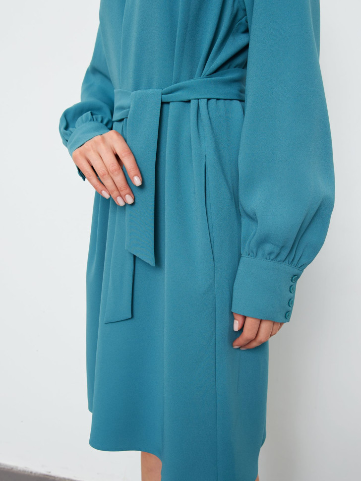 Платье миди из костюмной ткани