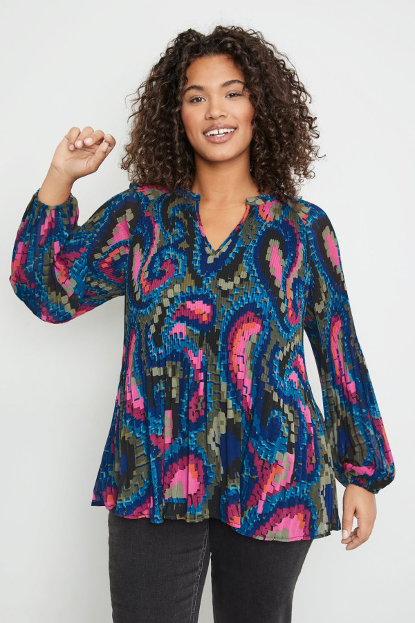 Блузка из плиссированной ткани