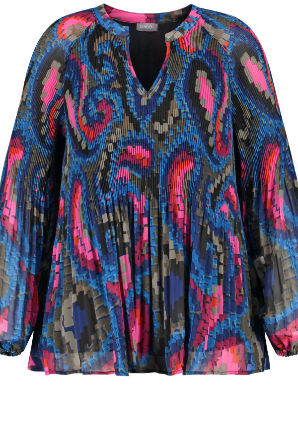 Блузка из плиссированной ткани