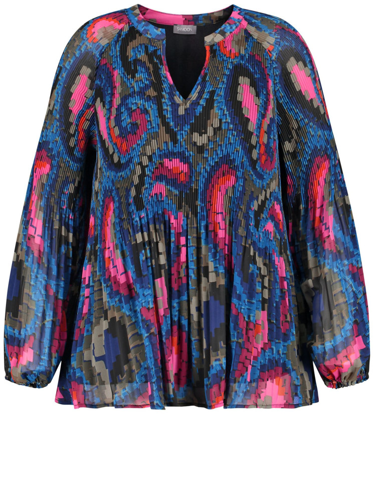 Блузка из плиссированной ткани