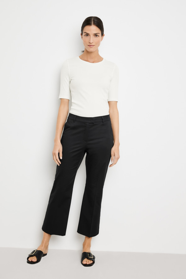 Брюки клеш укороченные