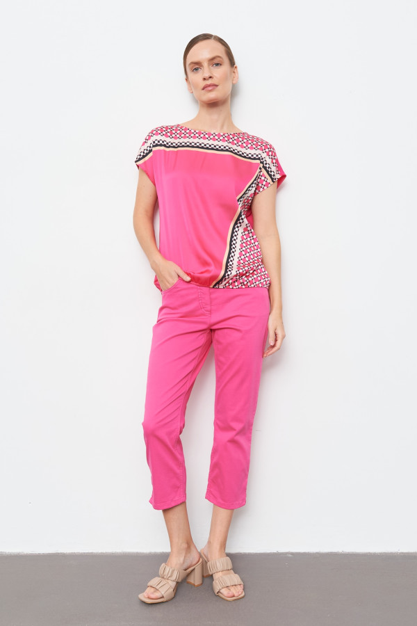 Футболка из комбинированной ткани