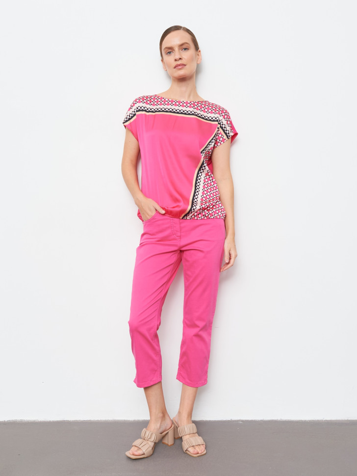 Футболка из комбинированной ткани