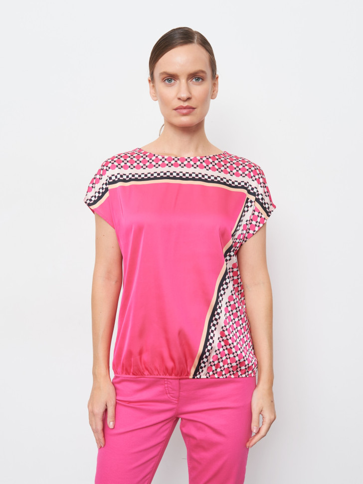 Футболка из комбинированной ткани