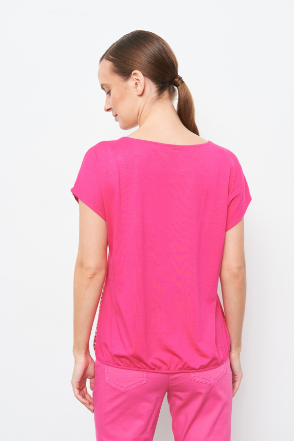 Футболка из комбинированной ткани