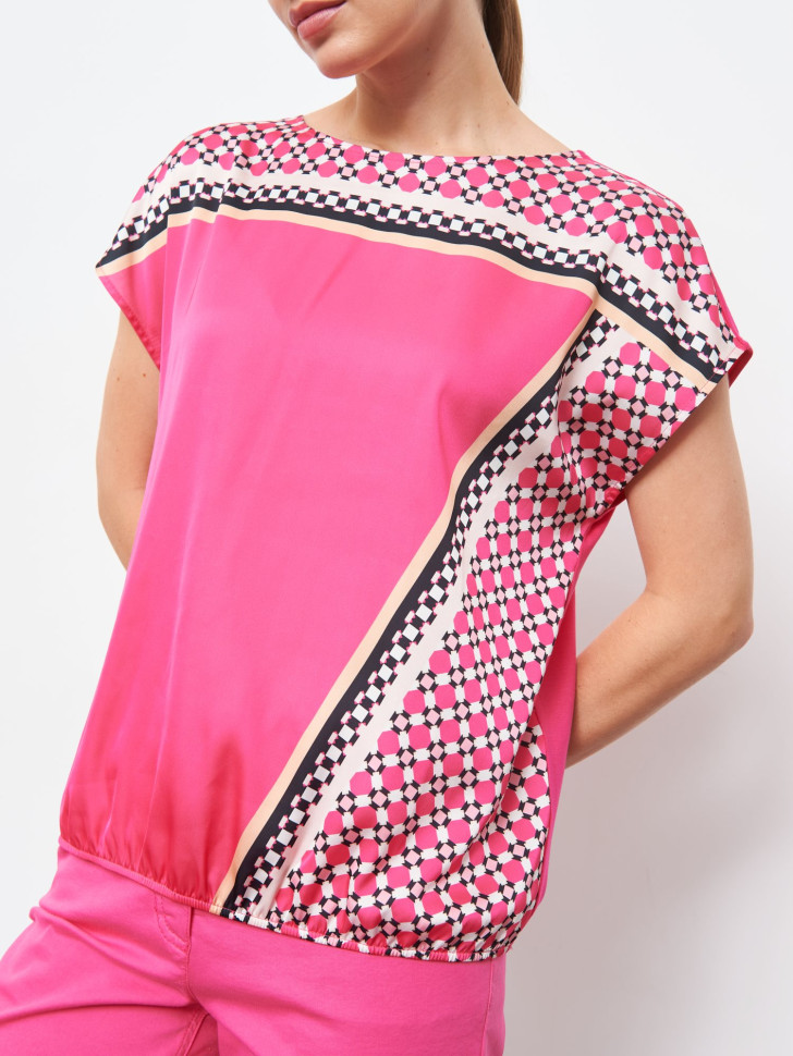 Футболка из комбинированной ткани