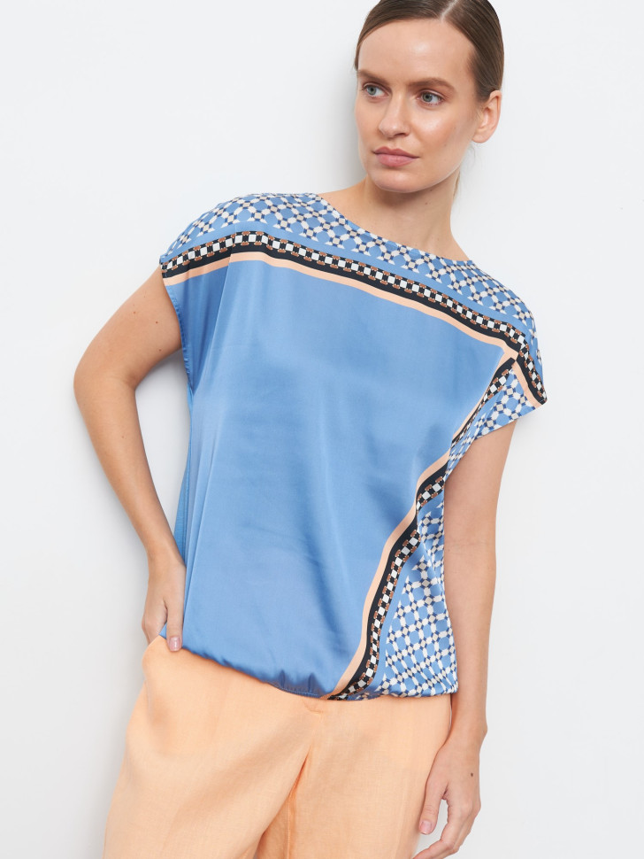 Футболка из комбинированной ткани