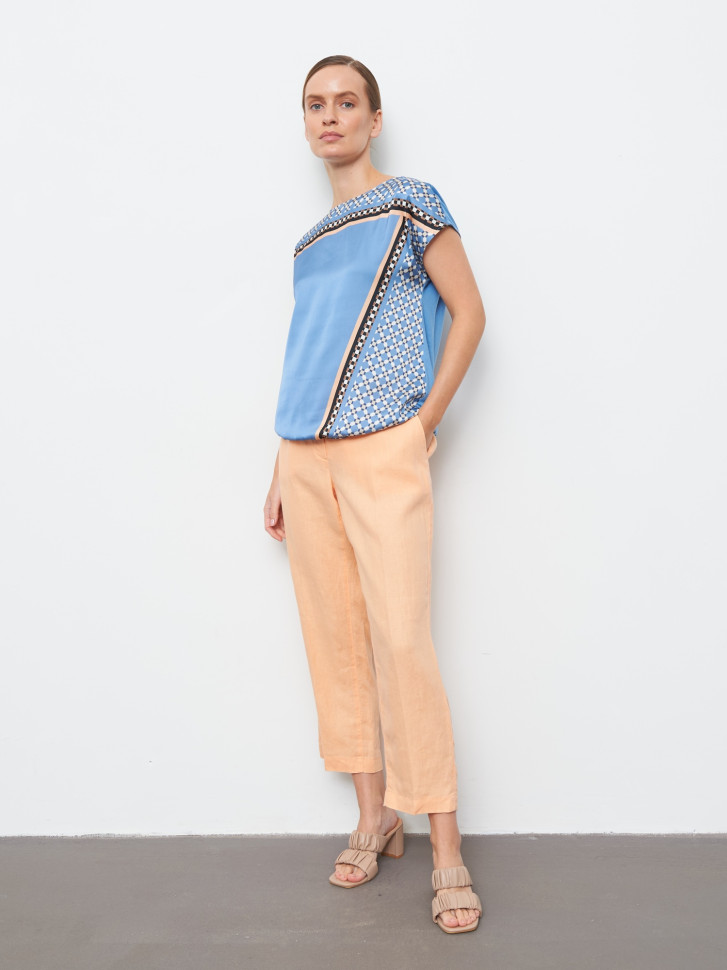 Футболка из комбинированной ткани