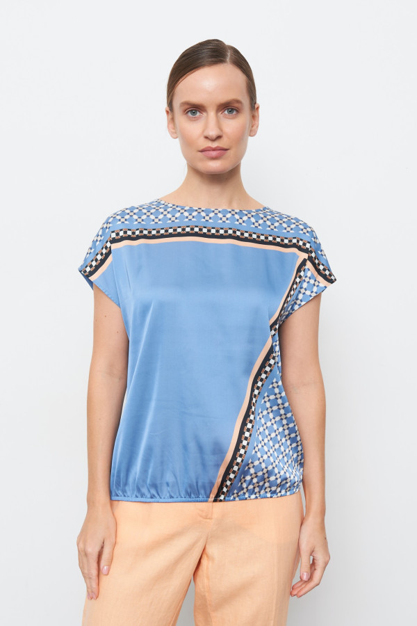 Футболка из комбинированной ткани