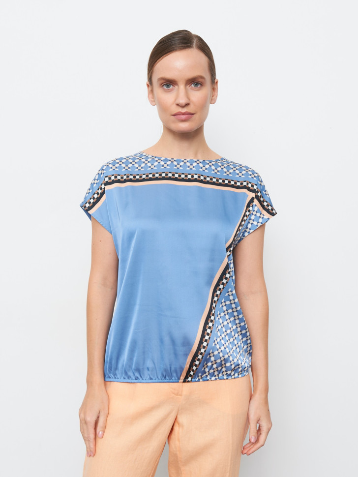 Футболка из комбинированной ткани