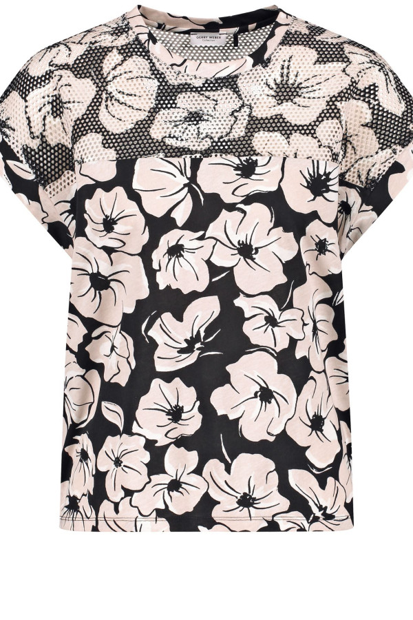 Футболка с ажурной вставкой