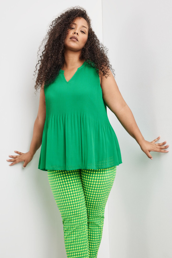 Топ из плиссированной ткани