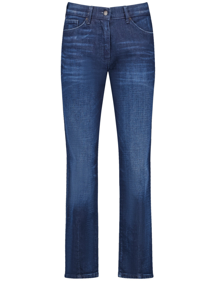 Джинсы с потертостями