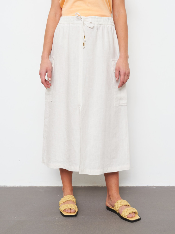 Юбка с накладными карманами