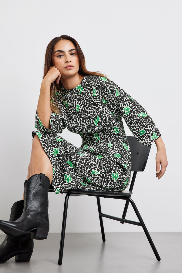 Платье миди из вискозы